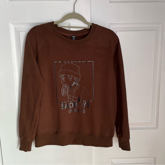 ROMWE SADBOYS ANIME PULLOVER  SWEAT-SHIRT - Picture 3 of 6